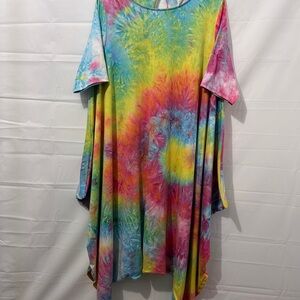 Colorful Tie-Dye Oversized Tunic